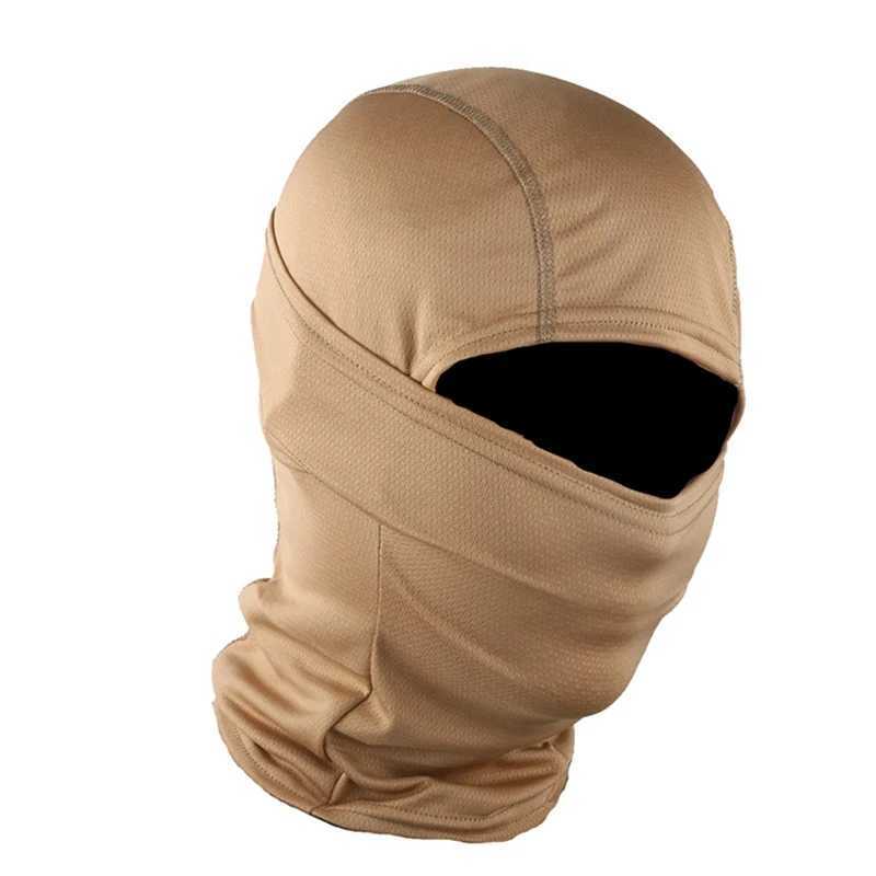 Tactical Mask Outdoor Balaclava Head Mask Silicone Half Mask Windproof Helmet Airsoft Hunting CS Game Sunscreen HatW250512