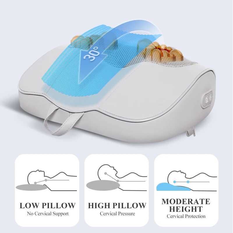 Jinkairui Neck Back Massager with Heat Electric Shiatsu Massage Pillow Deep Kneading Shoulder Gifts for Full Body MuscleW250512