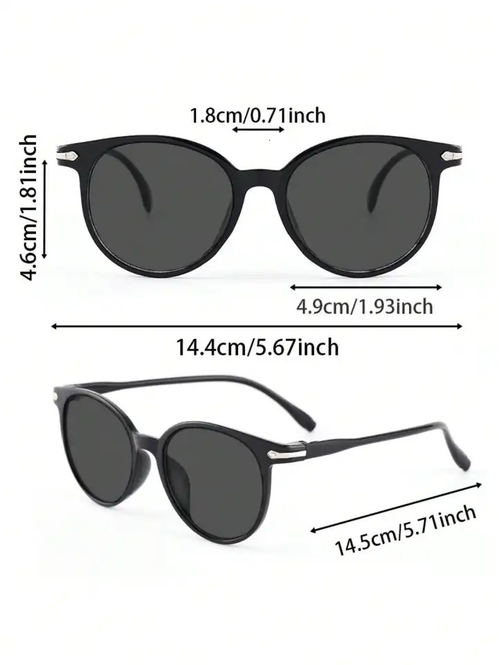 6PCS Classic Fashion Geometric Pentos Plastic Frame Women Sunglasses For Men Daily Life Shades Eyewear Accessories 250512