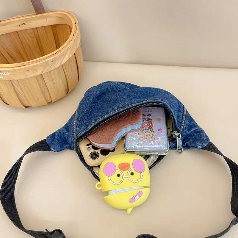 New Mini Waist Bag Denim Belt Fanny Pack for kids Casual Shoulder ChEST Bag Banana Pillow baby Waist Packs Z250512