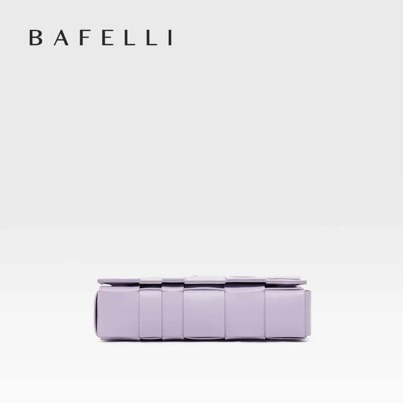 BAFELLI HANDBAG 2025 NEW WOVEN FASHION GENUINE LEATHER BOX BAG SHOULDER CROSSBODY PURSE Women's FEMALE BRAND CLASSICAL