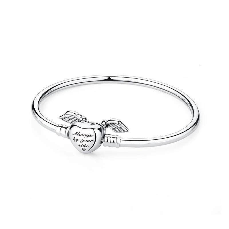 Original 925 Sterling Silver Bracelets Bangles Love Family Friends Heart Charms Beads Bangle For Women DIY y Jewelry Gift 250512