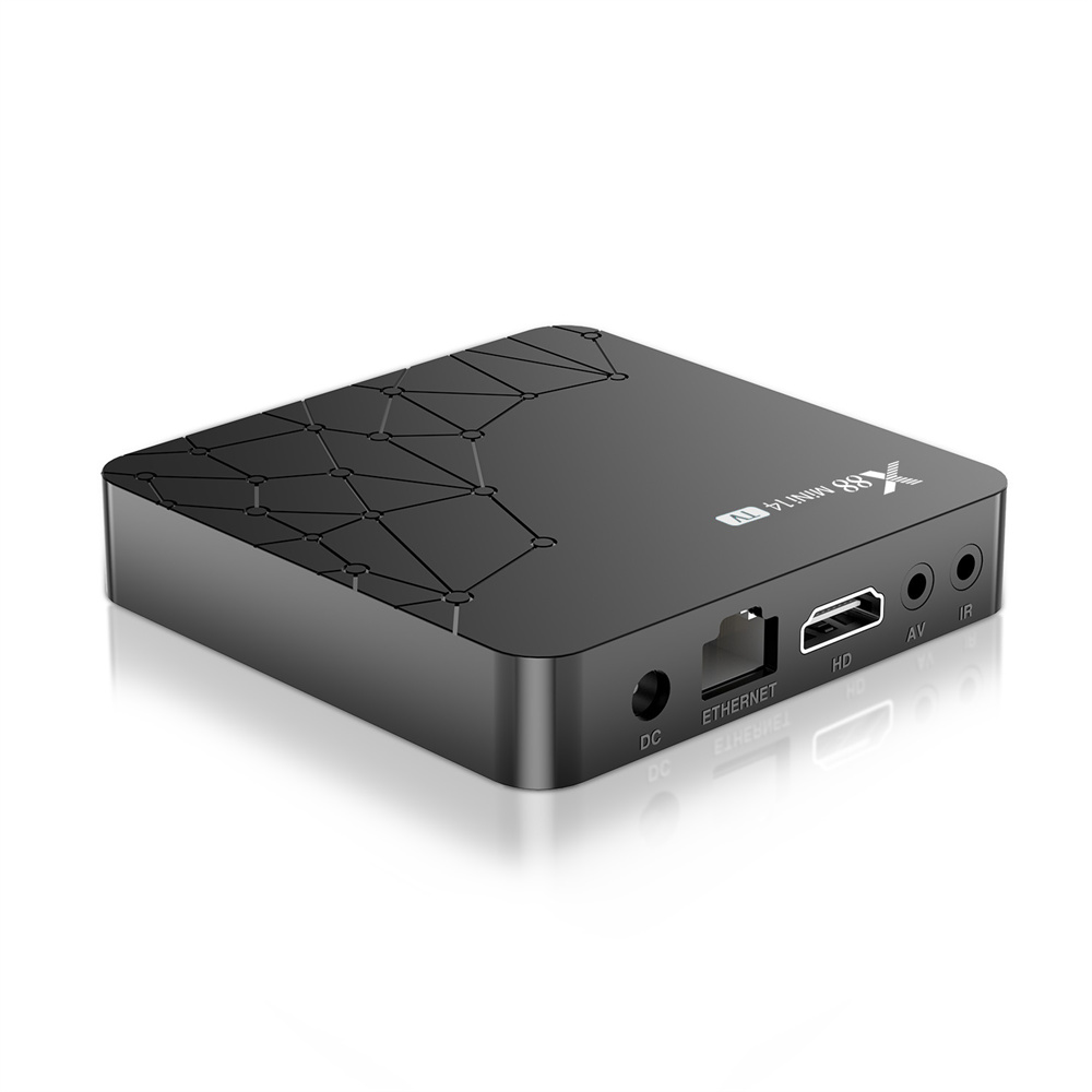 TV Box X88 MINI 14 4K Quad Core Android 14 Wifi6 BT5.0 2GB 16GB Voice Remote Control Media Player Android Set Top Box