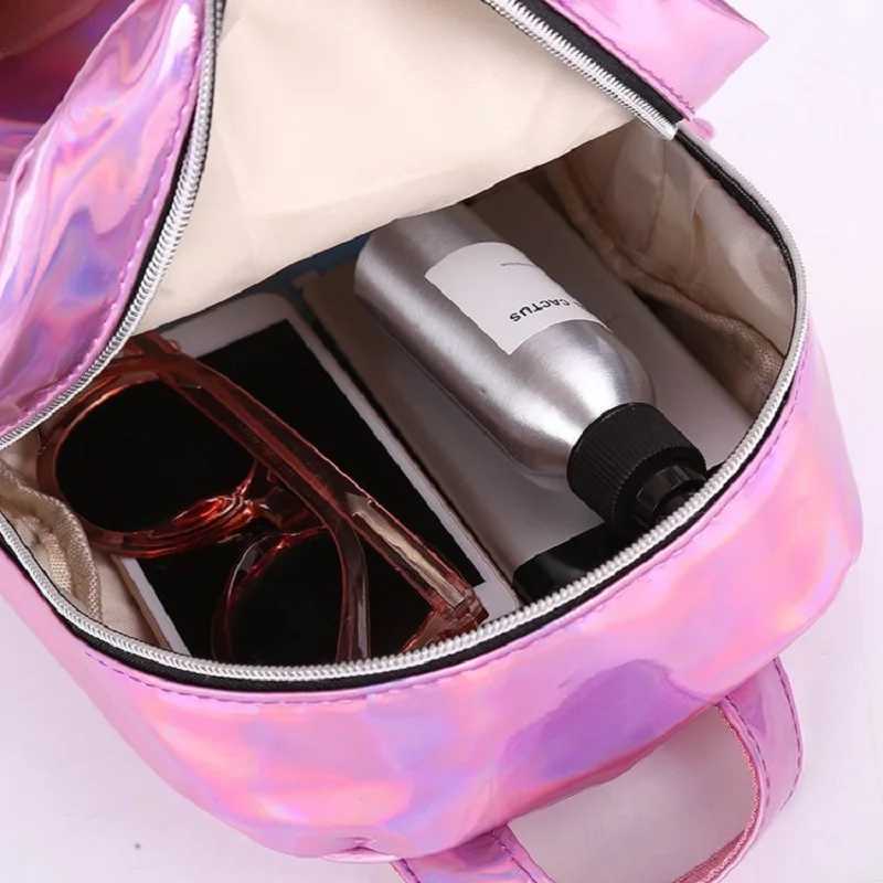 Laser Backpack Women Cute Personalized School Bag Fashion Schoolbag New-Style Backpack Small Fresh Outdoor Portable Storage Bag Z250512