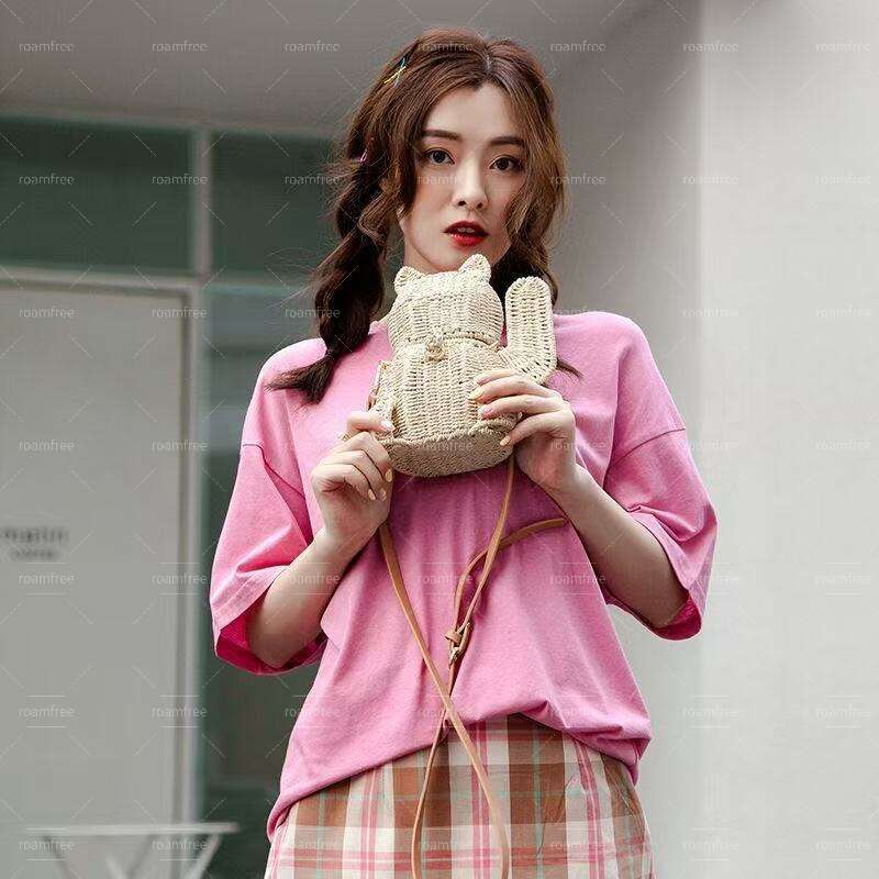 Shoulder new rattan Ladies Lucky Fashion cat Crossbody Messenger Hand Bags Women Girl basket free shippingcatlin_fashion_bags
