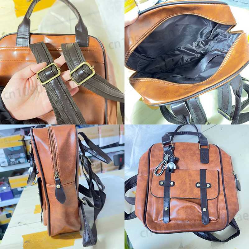 High Quality Pu Leather Womens Backpack Fashion New Designer Vintage New Ladies Travel Backpack Solid Color Women Shoulder Bags Z250512