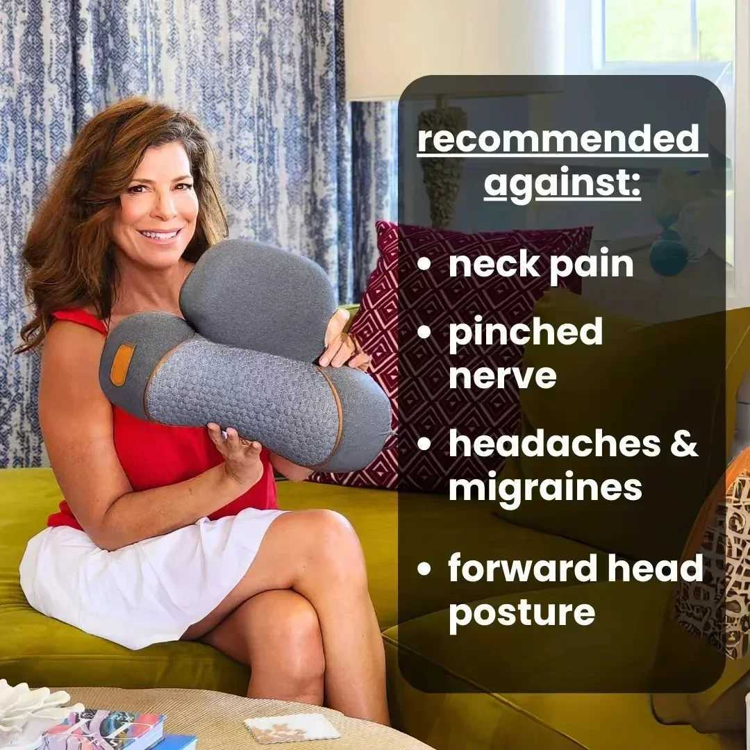 COSSEAL-3-in-1 Neck Massager Cervical Pillow Hot Compress Vibration Massage Neck Traction Relax Pillow Spine Support MassagerW250512