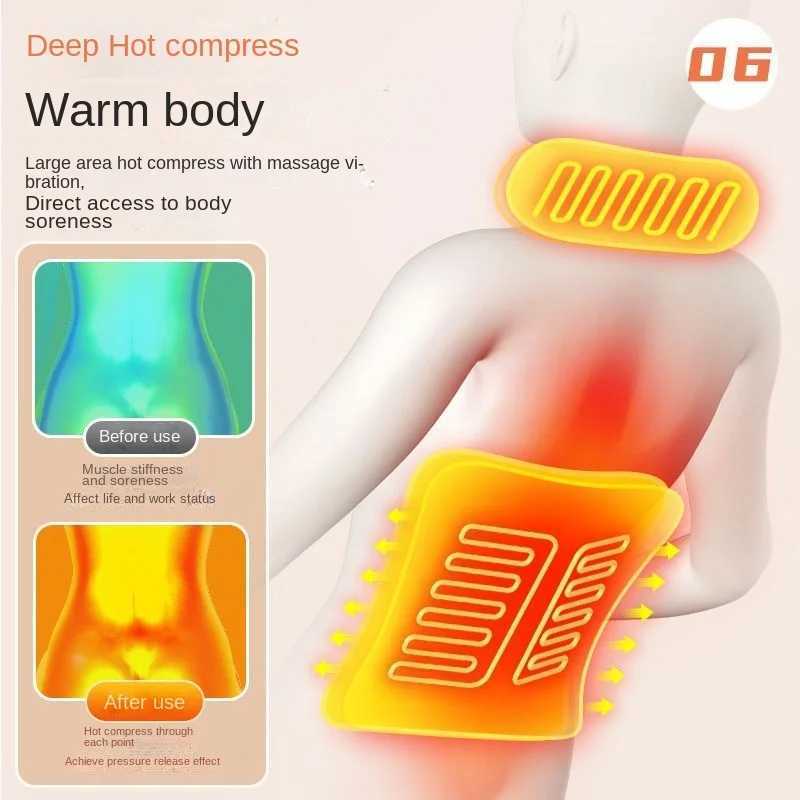 Electric Massage Mattress Bluetooth Music For Neck Back Foot Body Relax Pain Relief Vibrating Kneading Infrared Heating CushionW250512