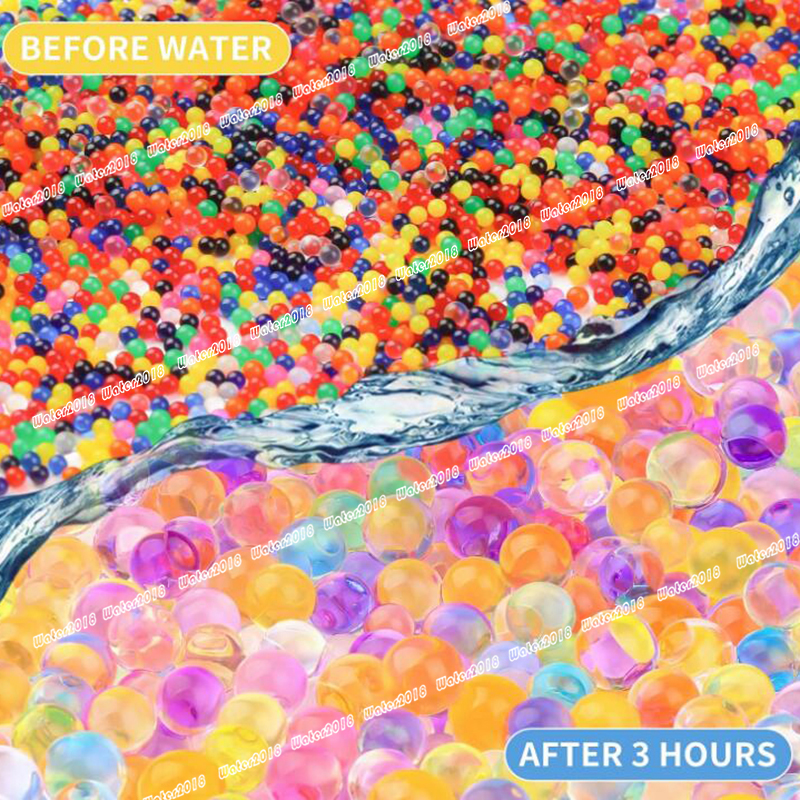 50000 Pcs Rainbow Mix Jelly Water Gel Beads Non Toxic Water Beads For Vase Filler Plant Floating Candles Wedding and Home Decoration