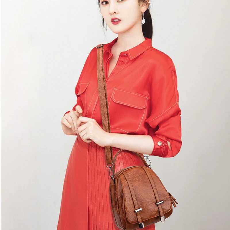 Multi-Functional Soft PU Leather Small Shoulder Bag For Women Vintage Fashion Crossbody Bag Female Purse Cell phone Handbag Z250512