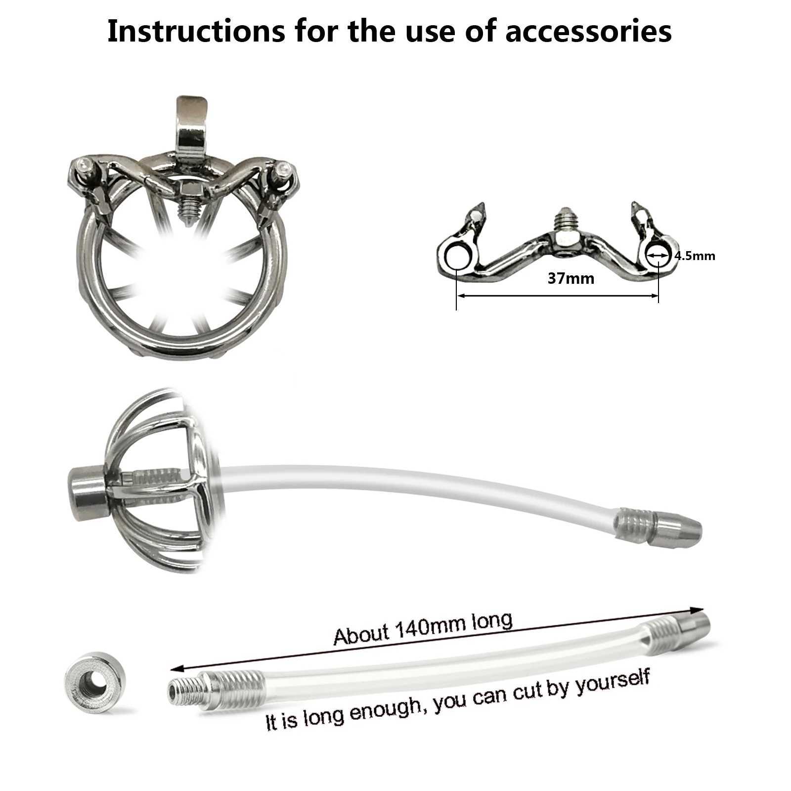 Ergonomic Stainless Steel Stealth Lock Male Chastity DeviceCock CagePenis LockCock RingChastity BeltS054 W250512
