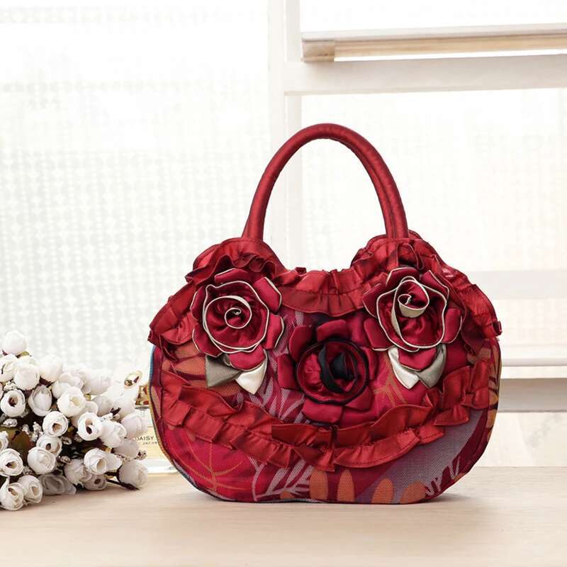 New mother key middle Korean women's Mommy bag Solid lace girls zipper handbag