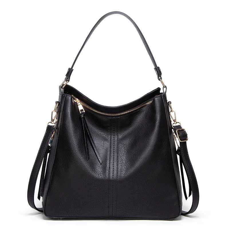 Distributed Hobo Bag Leather Women Handbags Female Leisure Shoulder Bags Fashion Purses Vintage Bags Large Capacity Tote BagW250512