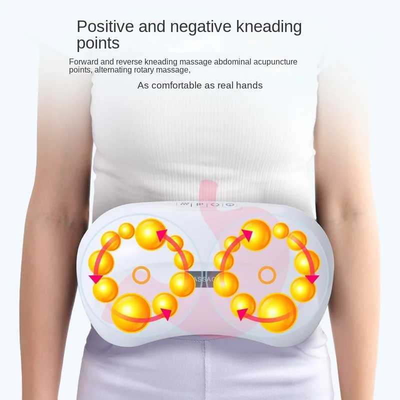 Electric Abdominal Massager Health Care Deep Knead Abdomen Instrument Vibration Body Massage Tool Physio Heating SlimmingW250512