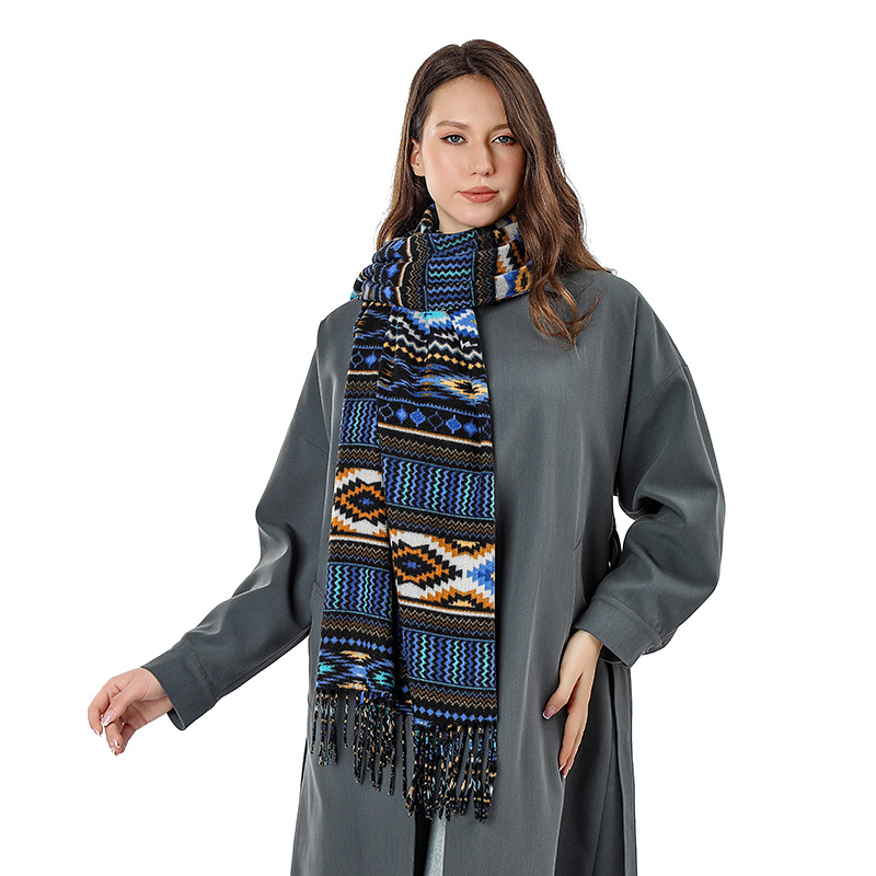 K691 2025 European and American cashmere thick warm scarf light luxury casual tassel neck comfortable fashion all-match shawl batch