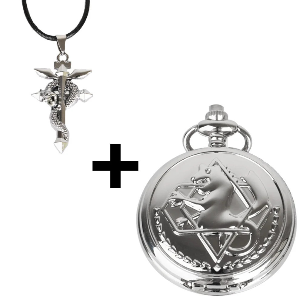 Fullmetal Alchemist High Grade Gifts Sets Pocket Watch Cosplay Japan Anime Necklace Clock Accessories With Box CF1217 250512