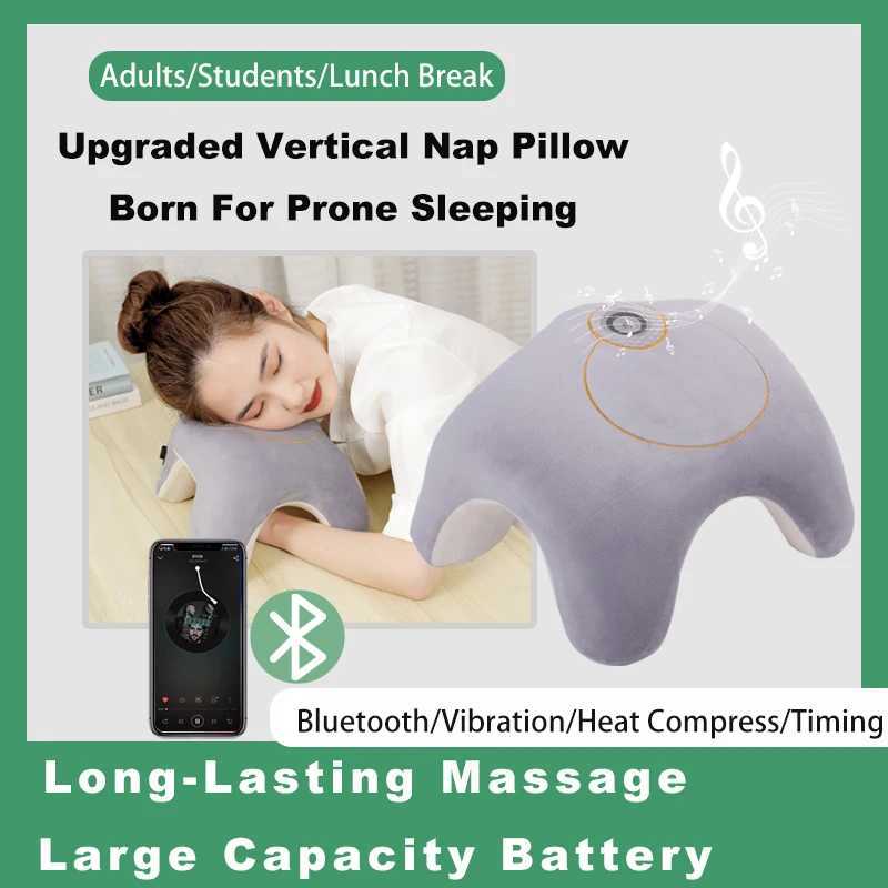 Aiveisi Sleep Massage Pillow Vibration Heating Type-C Charging Neck Back Waist Vibration Massage Cushion Comfortable SleepW250512