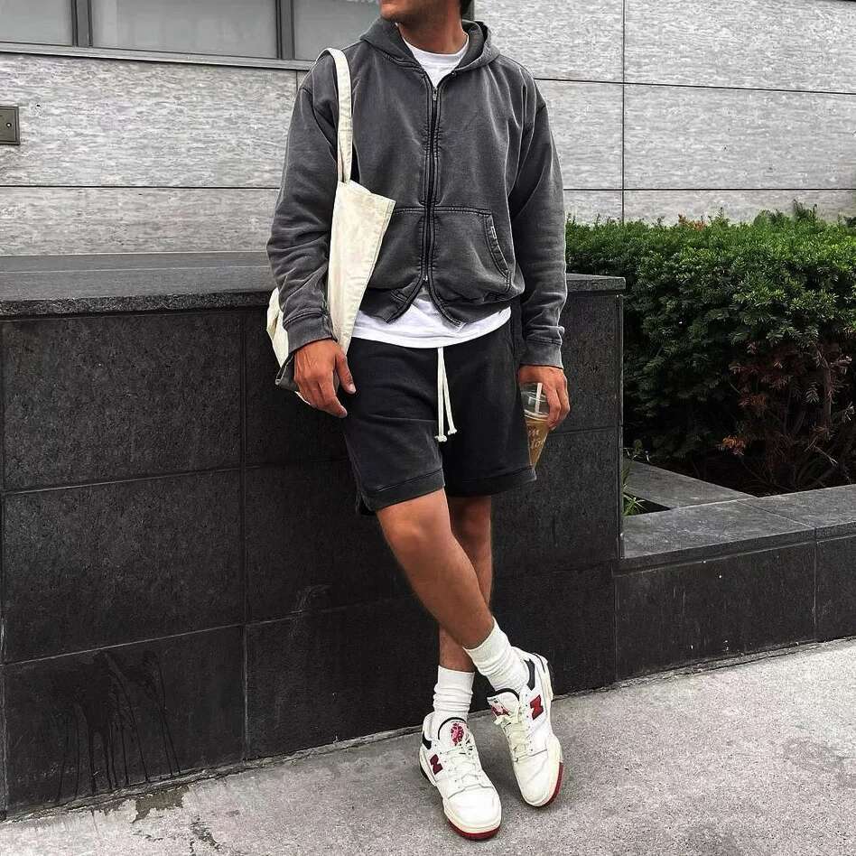 High Street Retro Washed Dirty Cut Zip Hooded Sweatshirtsr Jacket Men And Women Blank Haruku Oversized Casual Hoodies Designer