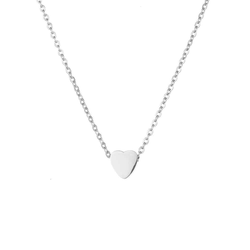 Red Airlines 316L stainless steel necklace for girls, 14k gold heart charm necklace, women's accessories, Dropshipping