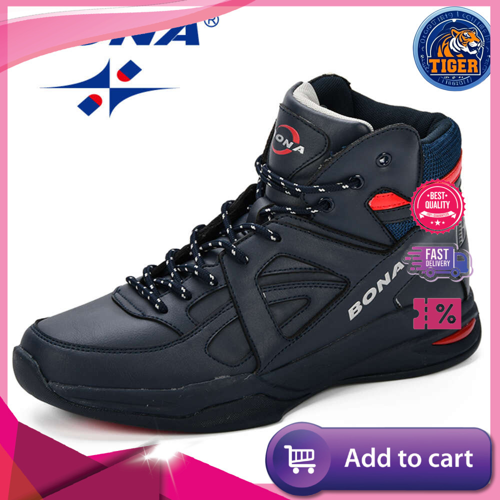 Ddmytiger Baskets Homme BONA Basketball Cow Split Outdoor Flat High Top Sport Shoes Men Trainers Zapatillas Comfy Outdoor Shoes