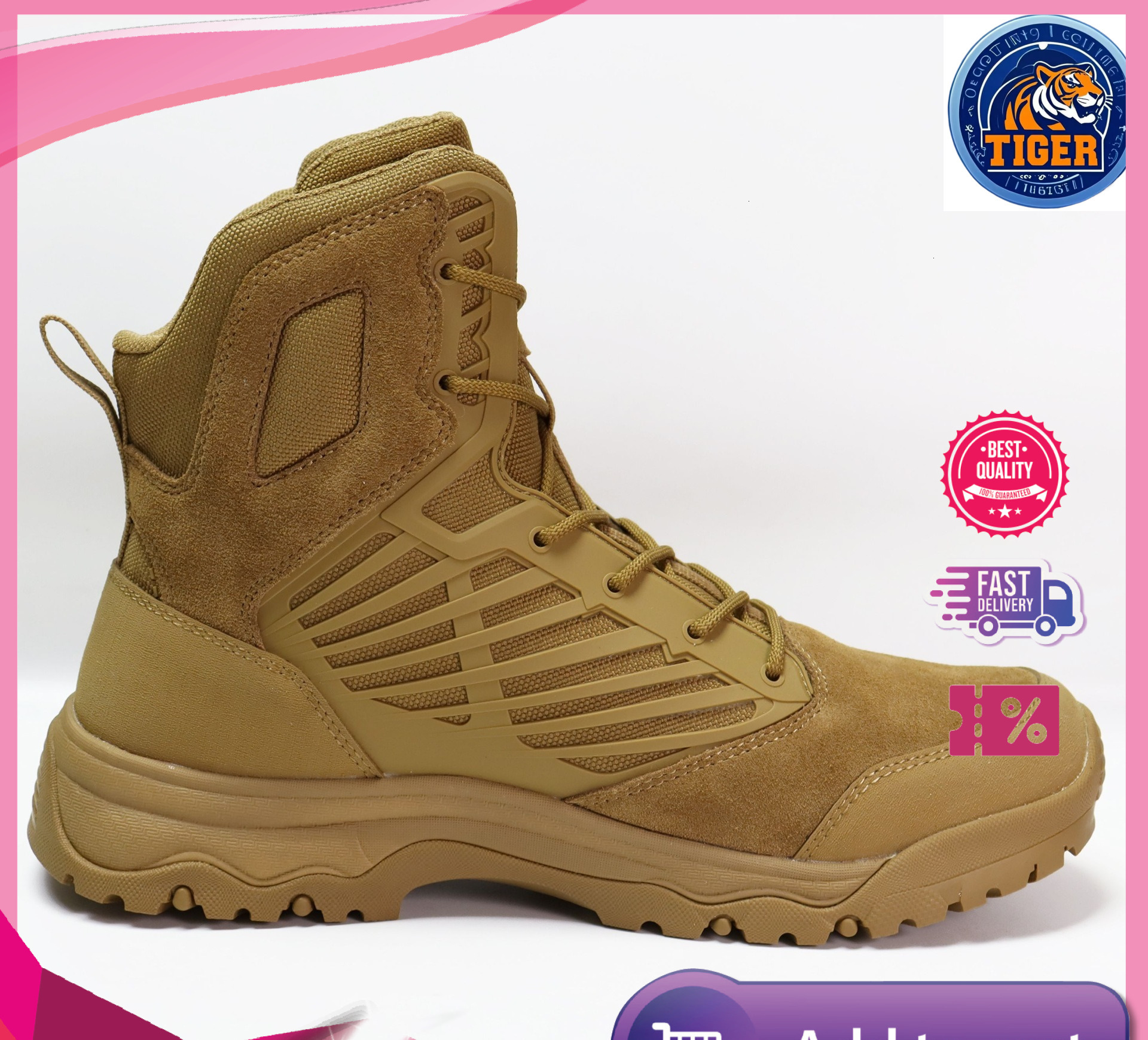 Ddmytiger Combat Wolf Brown Boots Men S Training Outdoor For And Women Outdoor Shoes