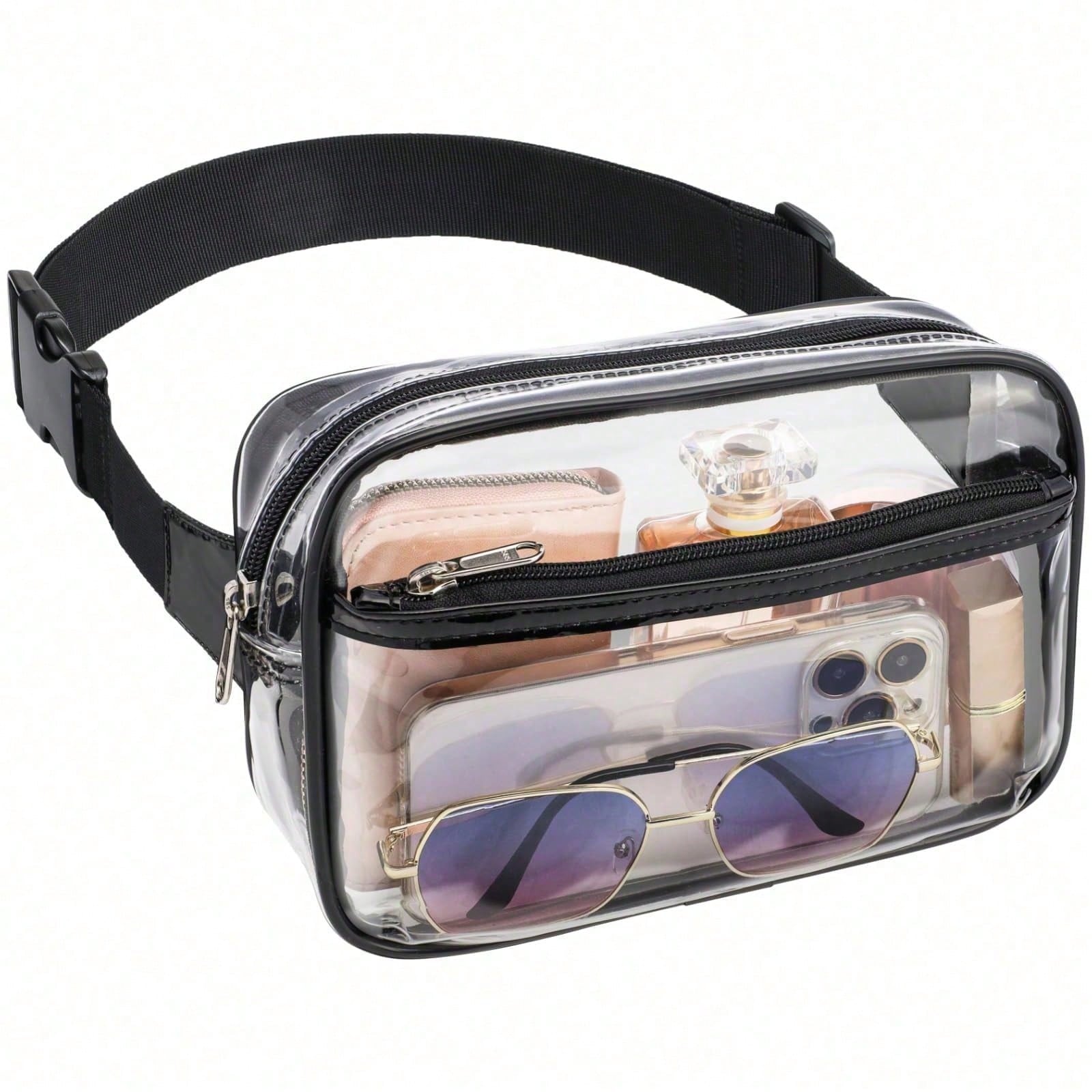 Stadium-Approved Clear Fanny Pack, Adjustable Belt Bag For Concerts / Sports Events, EventGo Series