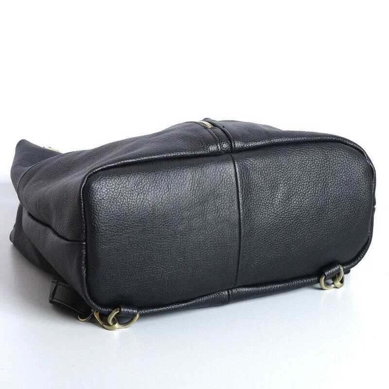 New Designer Cowhide Genuine Leather Women Backpack Womens Shoulder Bag Black Leather Handbags Travel Bag Z250512