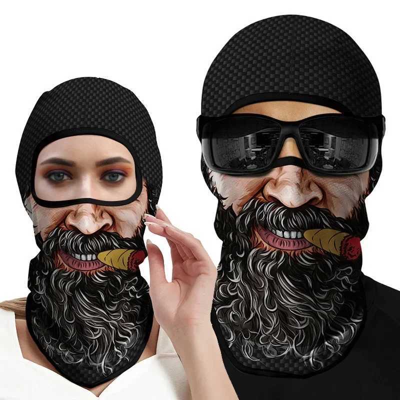 Multi-function Men Skull Balaclava Motorcycle Helmet Liner Hood Cap Outdoor Women Neck Face Protection Hat Cycling Mask HeadgearW250512