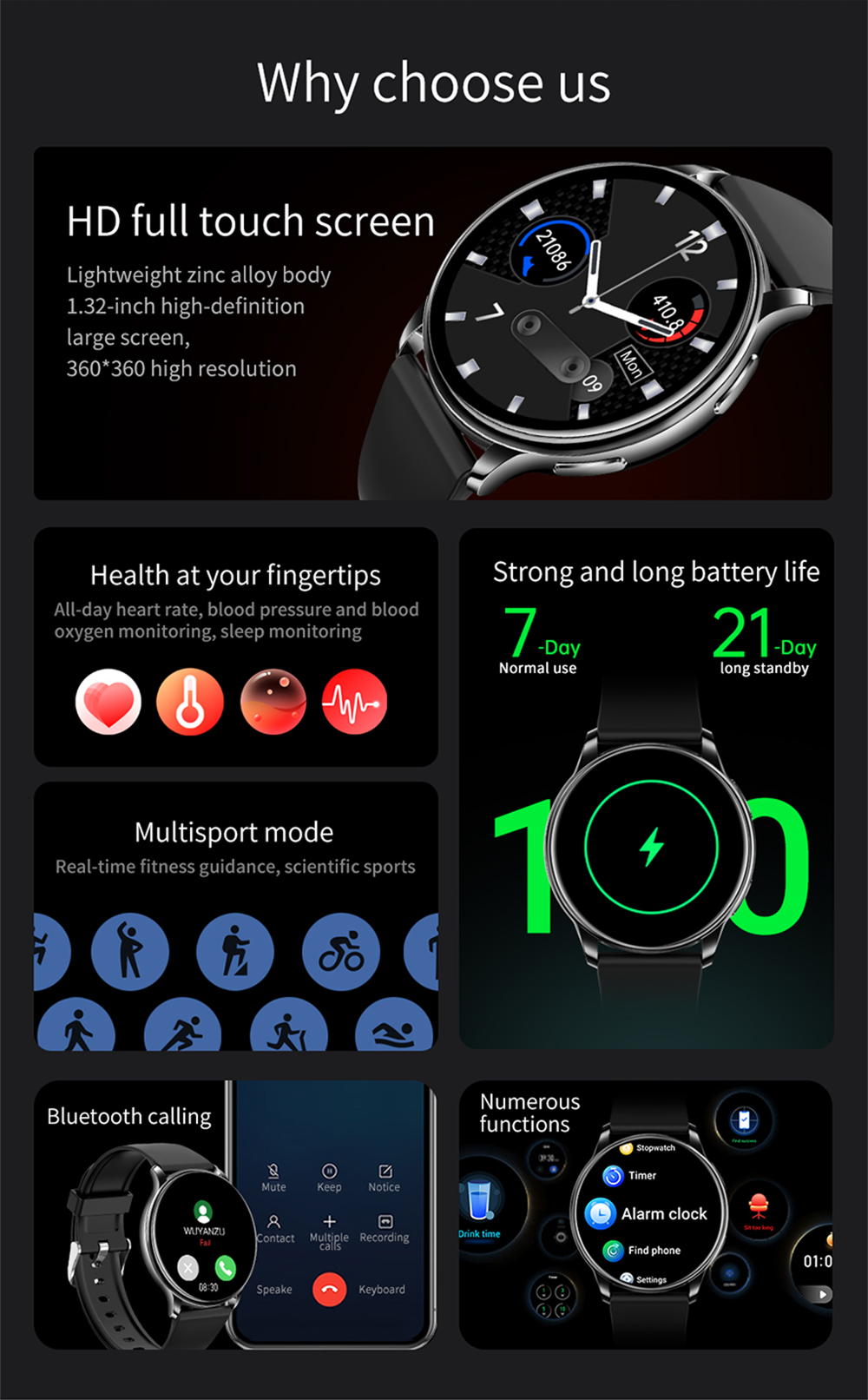 LIGE New Smart Watch Wireless Charging Smartwatch Bluetooth Calls Watches Men Women Fitness Bracelet Custom Watch Face +Box 2024
