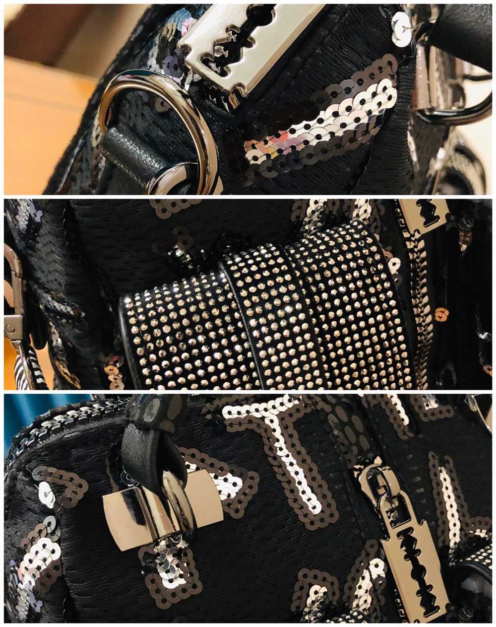 Lady Paillette Mesh Cloth Roomy Rhinestone Pockets Backpack Women Trends Convertible Big Capacity Satchel Everyday Work Daypack Z250512