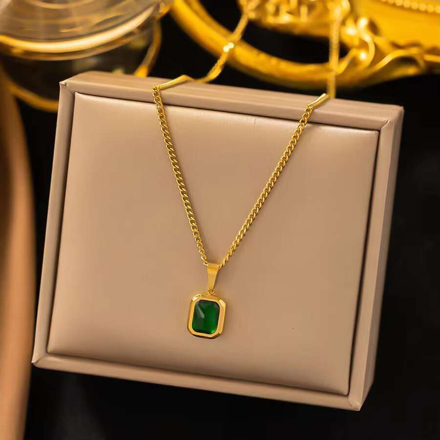 YL fashion design color women's gold-plated hip-hop necklace collarbone chain