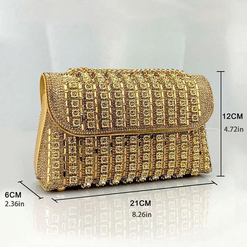 JIOMAY Gold Dia Shoulder Designer Wallets For Women Portable Party Messenger Bag Glamorous Fashion Accessory