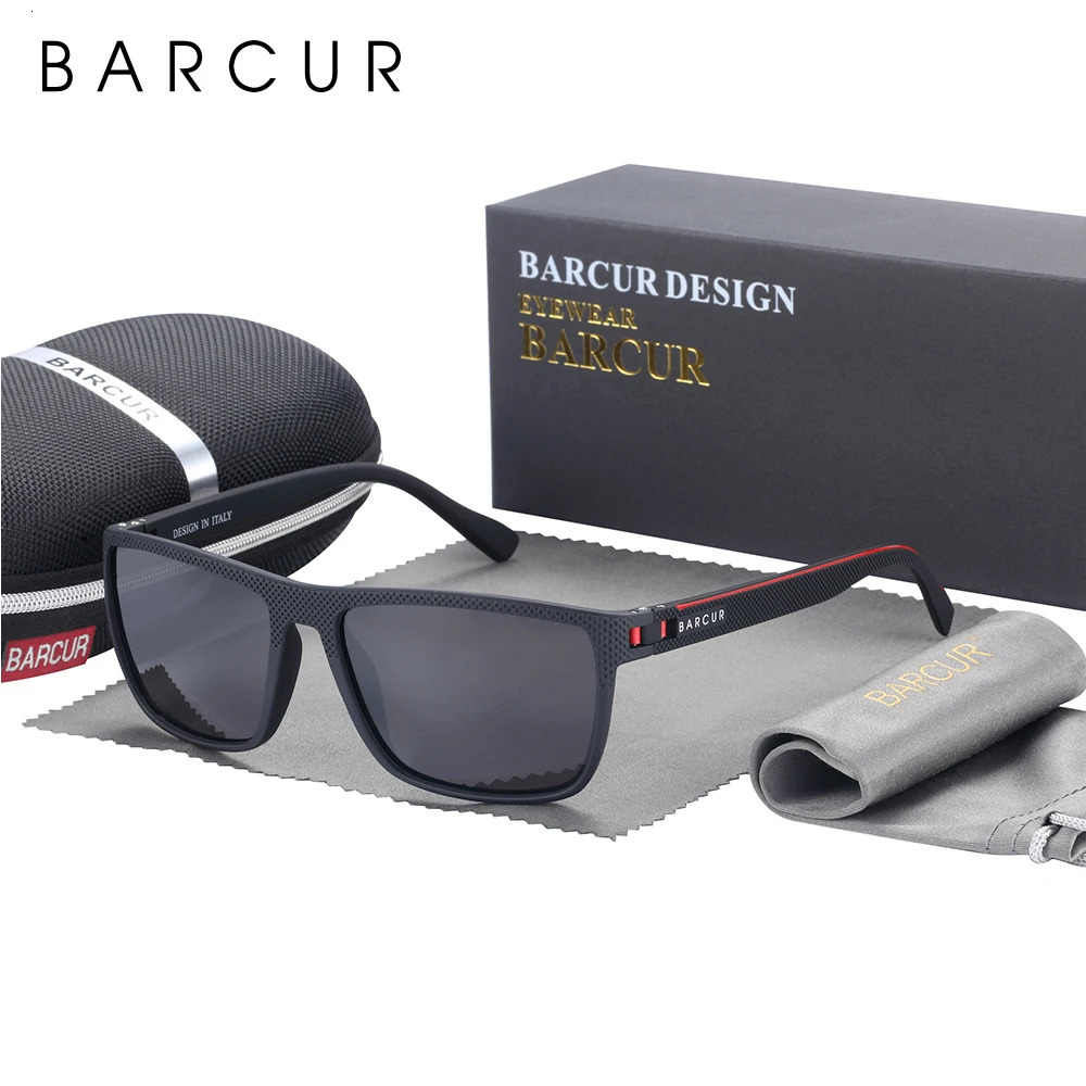 BARCUR Sports Sunglasses for Men Polarized FishingTravel TR90 Light Weight Sun Glasses Women Eyewear Accessory Oculos 250512