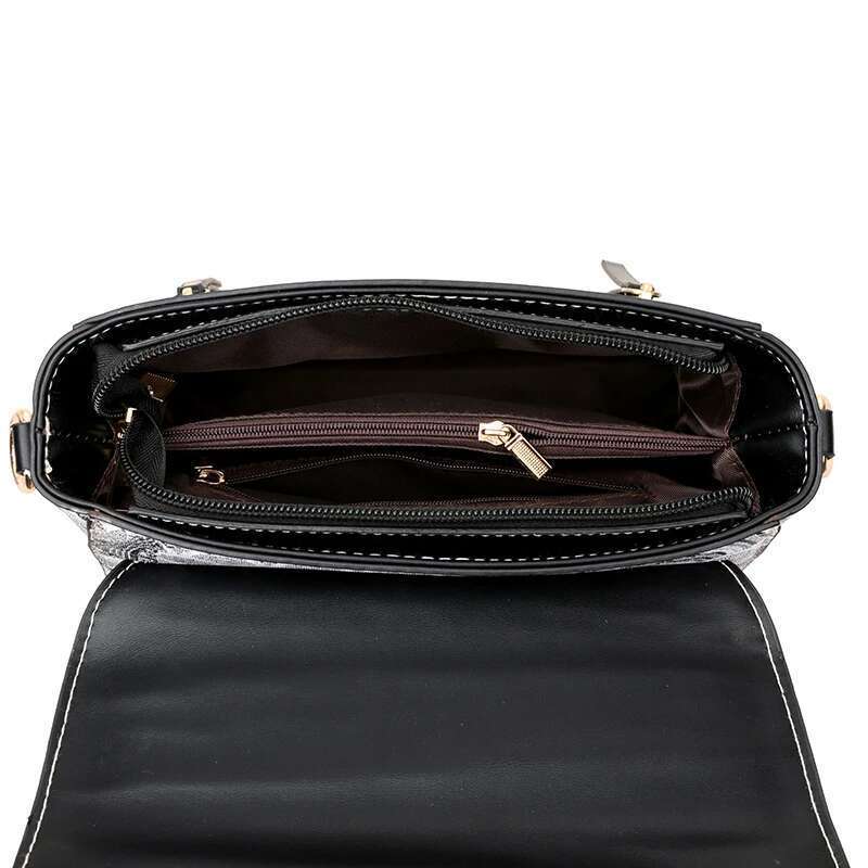 New Embroidered Color Contrasting Women's Handbag Versatile Single Shoulder Slant Cross Texture Stylish Daifei Bag