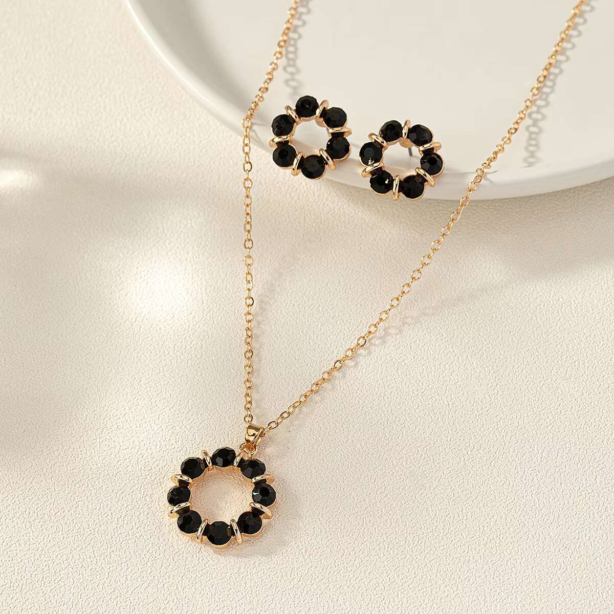 Fashion Zircon Dia Gold Plated Women Necklace for Lady