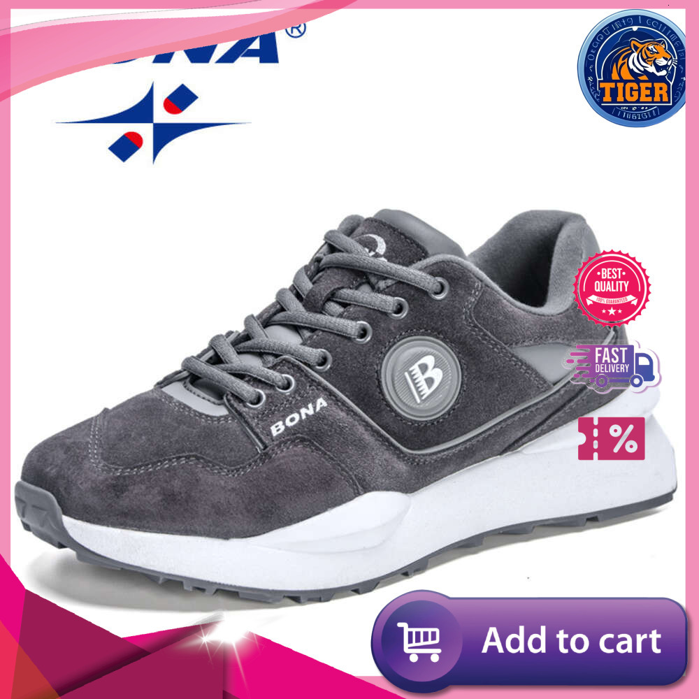 Ddmytiger Designers BONA New Men Running Sport Shoes Man Comfy Lightweight Trainer Action Leather Walking Jogging Sneakers Outdoor Shoes