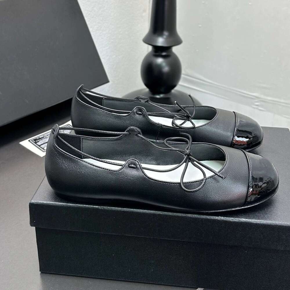 Women Size35-41 Genuine Leather Ballet Flats Round Toe Ankle Strap Mixed Colors Roman Designer Shoes Zapatillas De Mujer