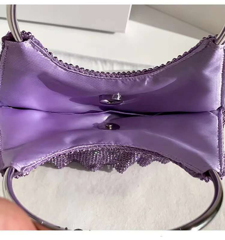 Fashion Metal Handle Women Handbag Crystal Shiny Rhinestones Dia Evening Wedding Party Clutch Purse Shoulder Bag