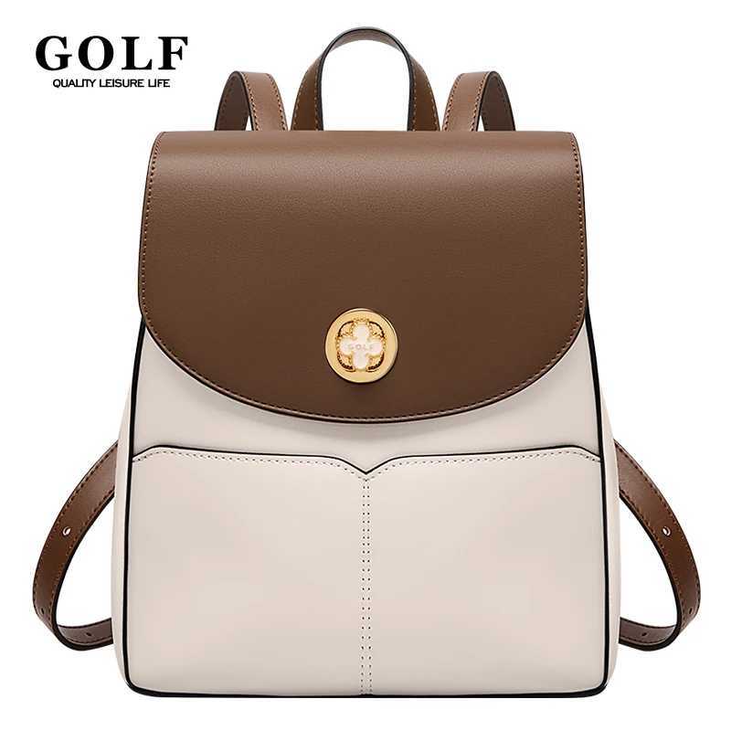 GOLF Women Leather Backpack Small Backpacks Woman Elegant Back Pack Purse Fashion Mini Female Bags Multi Compartment Anti Theft Z250512