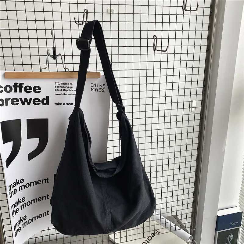 Womens Shoulder Bag Large Canvas Crossbody Bags for Women 2023 Cotton Cloth Fashion Korean Female Students School Bag HandbagsXJ250512