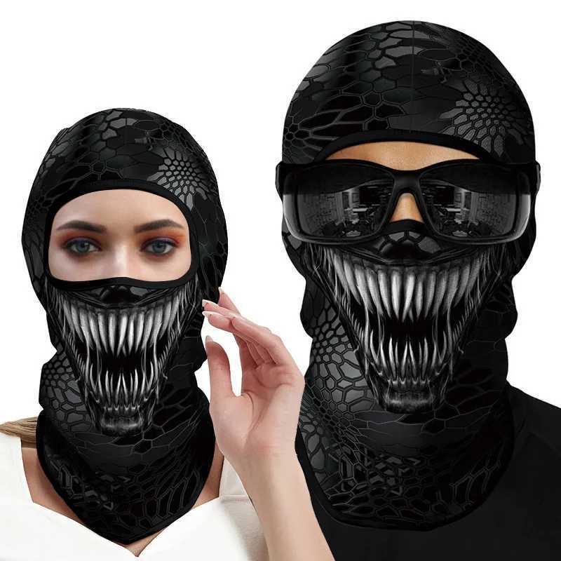 Skull Balaclava Cosplay Costume for Men and Women Full Face Mask Outdoor Cycling Headgear Motorcycle Riding Cap Ski MaskW250512