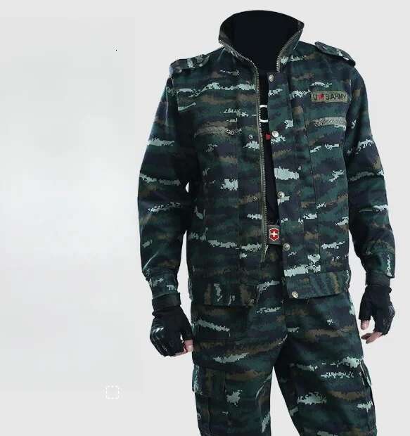Wear-resistant camouflage suit for men women's work clothes Spring and autumn thickened labor protection clothing, dirt resi