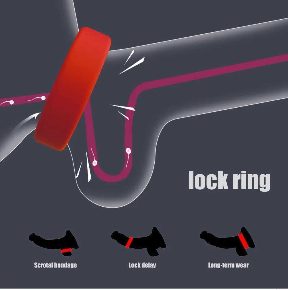 Men Penis Ring Silicone Cock Rings Male Lock Ejaculation Scrotal Ball Stretcher male ring Cockring Sex Toys For Men W250512