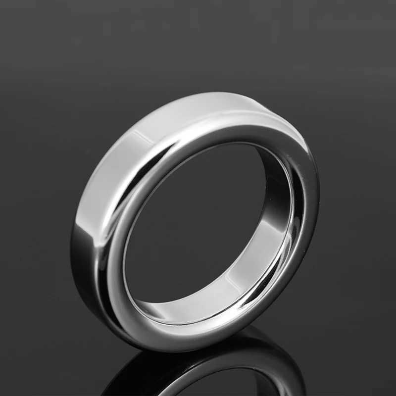 6 Sizes Stainless Steel Male Penis Ring Ball Scrotum Stretcher Ejaculation Delay Metal Cock Rings BDSM Sex Toys For Men Cockring W250512