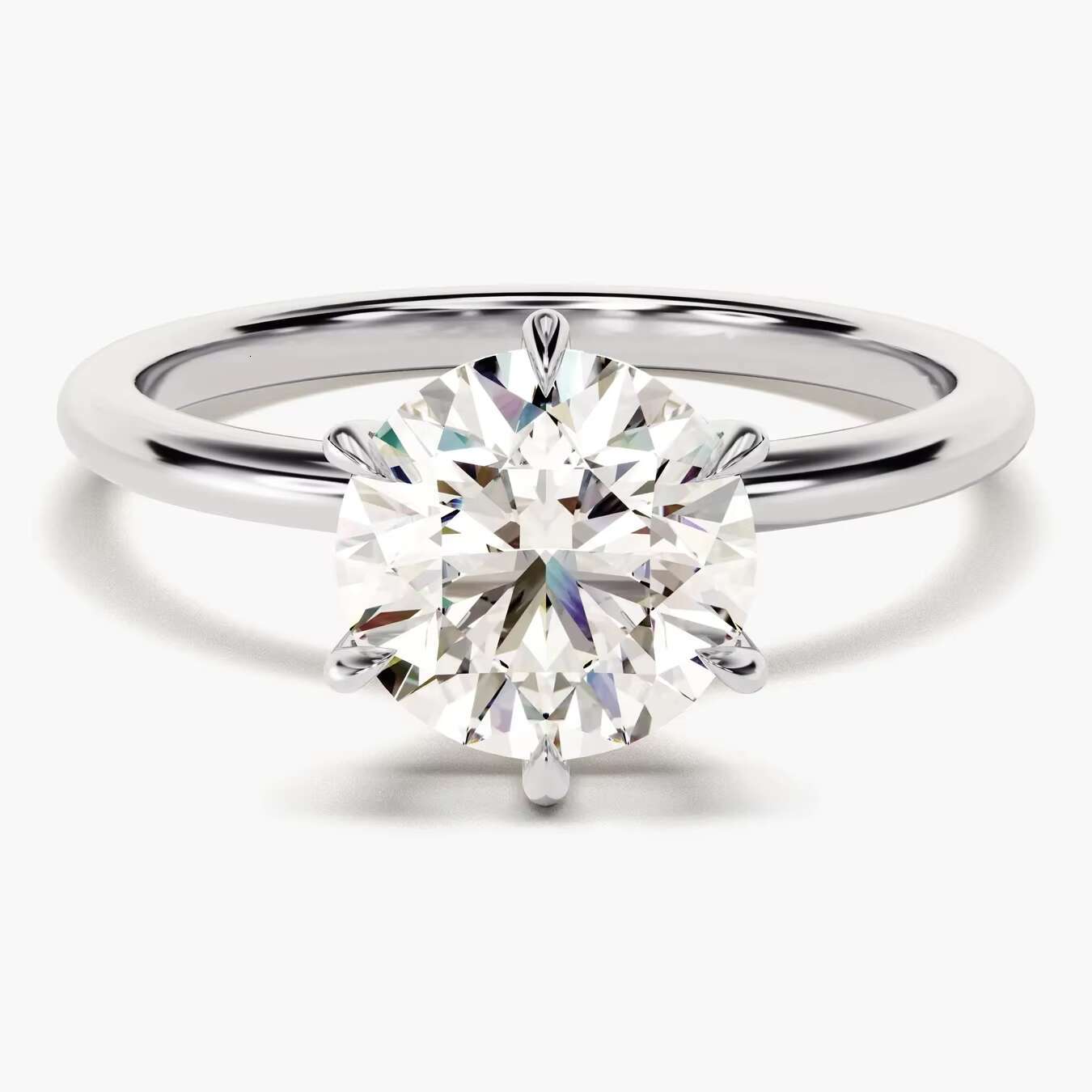 14K Gold Plated Gra Certified Wholesale 3ct Moissanite Ring 5 Ct Moissanite Promise Ring