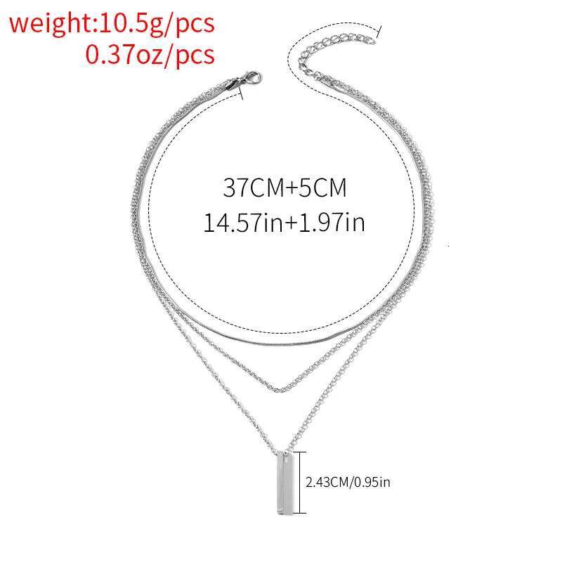 YWZIXLN Stainless Steel Multilayer Necklace