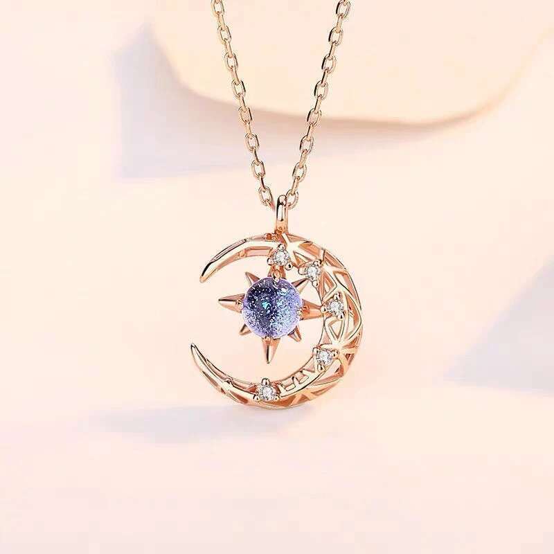 Star Moon Zinc Alloy Necklace for Women