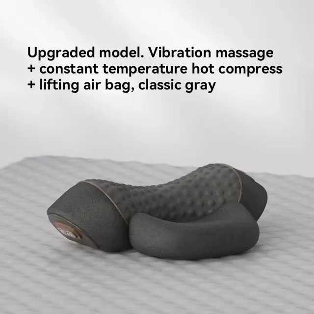 Okayso Electric Massager Cervical Pillow Hot Compress Vibration Massage Neck Traction Relax Sleeping Pillow Spine Support NormalW250512