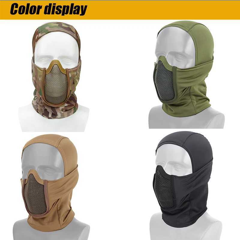 Tactical Half Face Balaclava Hunting Mask CS Game Training Scarf Airsoft Shooting Mask Shooting AccessoriesW250512