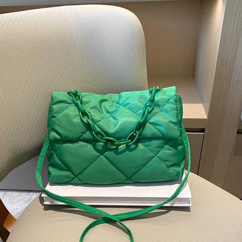 Yogodlns Large Capacity Crossbody Square Bags Casual Chain Women Underarm Bags Fashion Quilted All-match Winter Simple Shopping Z250512